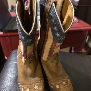 Dan Post Cowboy Boots USA Flag size youth 13